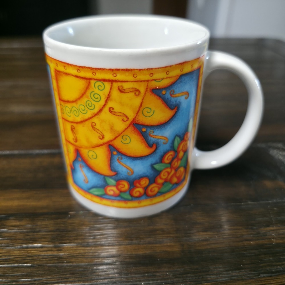 Vintage 1997 Bob Siemon Designs Celestial Sun Coffee Mug Psalm 118 Christian